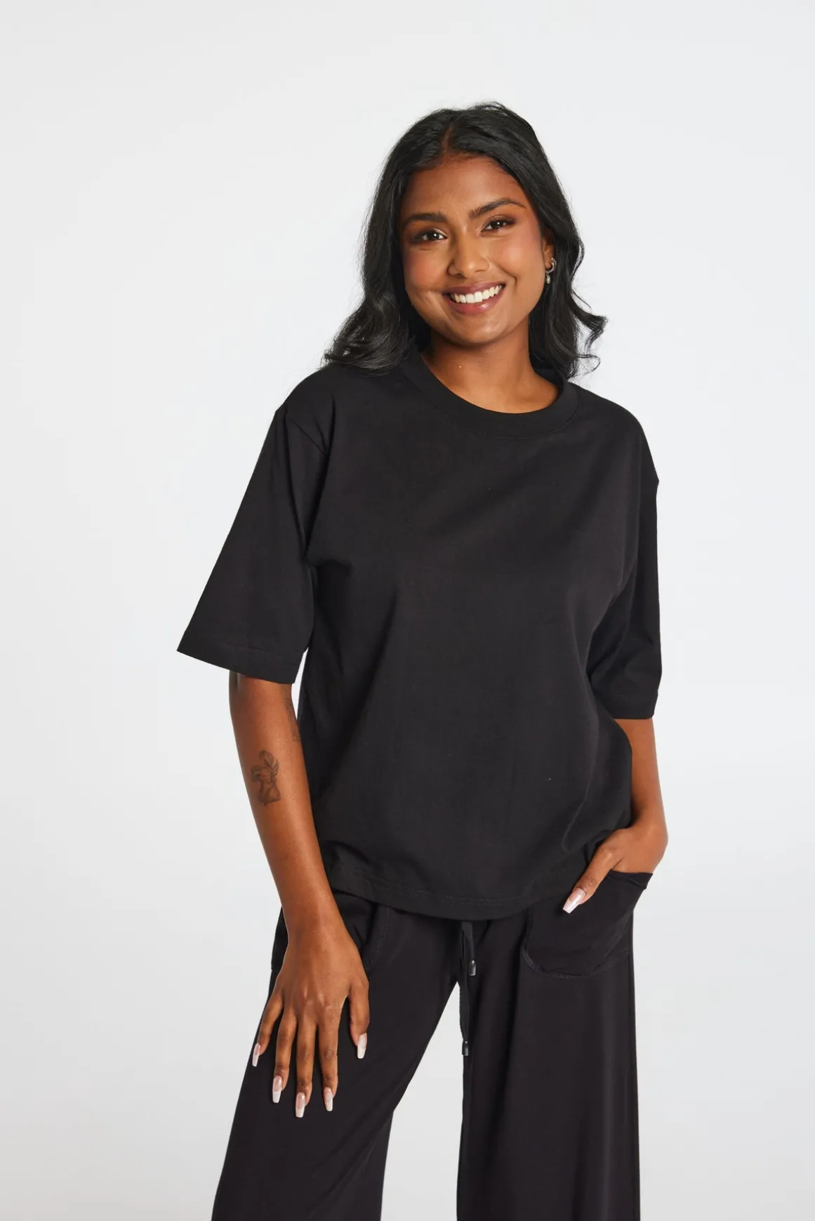 Cotton Jersey Cropped T-Shirt