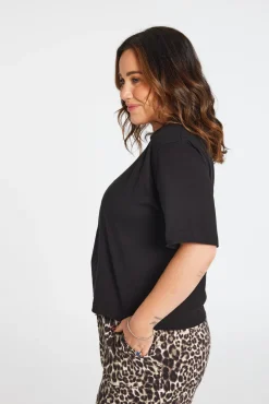 Cotton Jersey Cropped T-Shirt