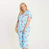 Jolly Blue Set with 3/4 Pants - Womens