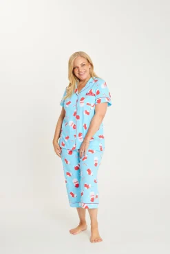Jolly Blue Set with 3/4 Pants - Womens