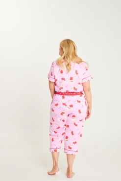 Jolly Pink Set with 3/4 Pants - Womens