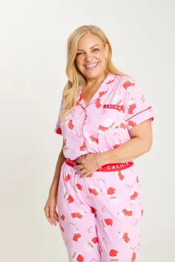 Jolly Pink Set with 3/4 Pants - Womens