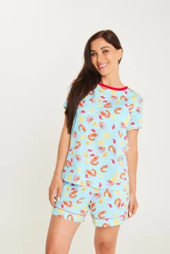 Shrimp on the Barbie - Mint Womens Short Set