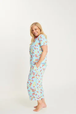 Shrimp on the Barbie - Mint Womens 3/4 Pant Set