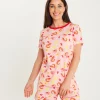 Shrimp on the Barbie - Peach Womens Short Set